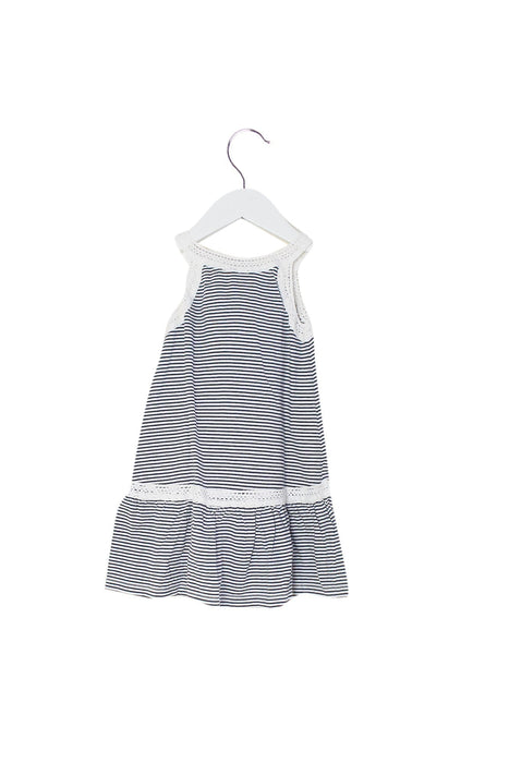 A Navy Sleeveless Dresses from Jim Thompson in size 2T for girl. (Back View)