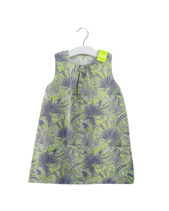 A Yellow Sleeveless Dresses from Bleu Comme Gris in size 6T for girl. (Front View)