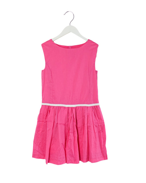 A Pink Sleeveless Dresses from Jacadi in size 10Y for girl. (Back View)