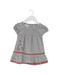 A Grey Short Sleeve Dresses from Petits in size 3-6M for girl. (Front View)