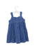 A Blue Sleeveless Dresses from Why and 1/2 in size 2T for girl. (Back View)