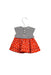A Red Short Sleeve Dresses from Jean Bourget in size 3-6M for girl. (Back View)