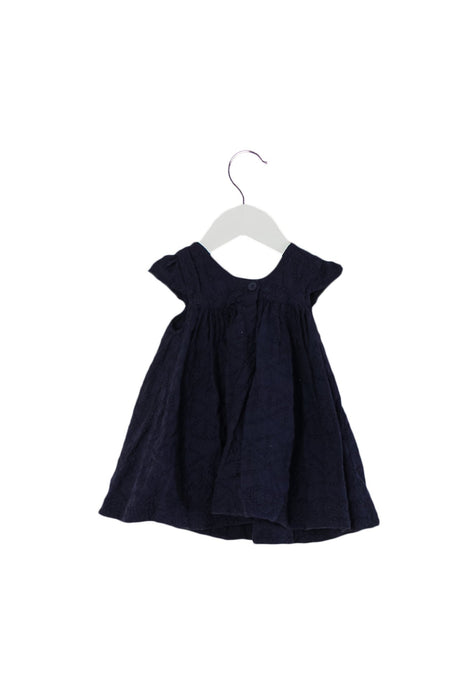A Navy Short Sleeve Dresses from Mamas & Papas in size 0-3M for girl. (Back View)
