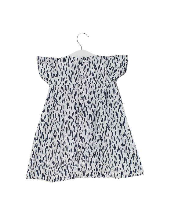 A White Short Sleeve Dresses from Macarons in size 3-6M for girl. (Back View)