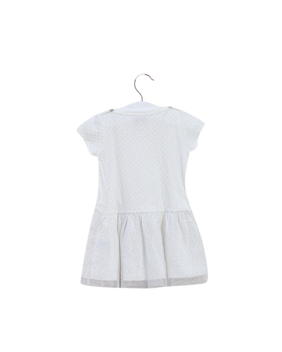 A White Short Sleeve Dresses from Petit Bateau in size 3-6M for girl. (Back View)