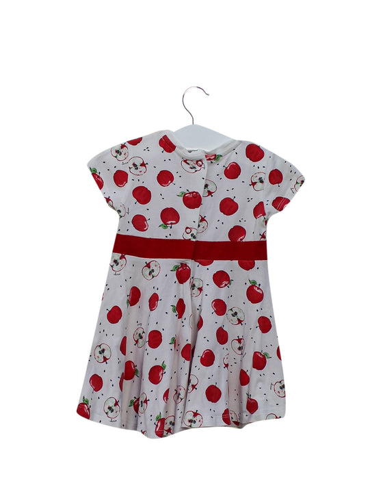 A White Short Sleeve Dresses from Chicco in size 6-12M for girl. (Back View)