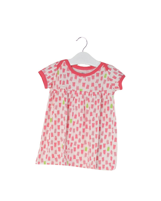 A Pink Short Sleeve Dresses from Petit Bateau in size 3-6M for girl. (Back View)
