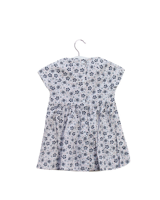 A Navy Short Sleeve Dresses from Petit Bateau in size 3-6M for girl. (Back View)