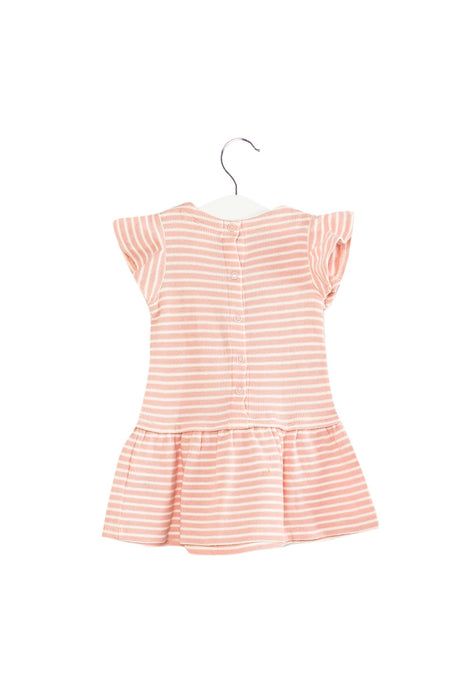 A Pink Short Sleeve Dresses from Seed in size 6-12M for girl. (Back View)