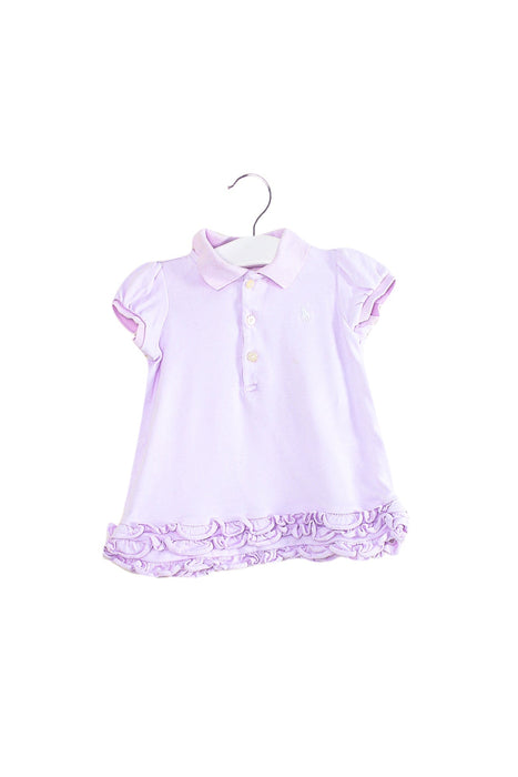 A Purple Short Sleeve Dresses from Ralph Lauren in size 3-6M for girl. (Back View)