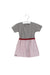 A Grey Short Sleeve Dresses from Château de Sable in size 6-12M for girl. (Back View)