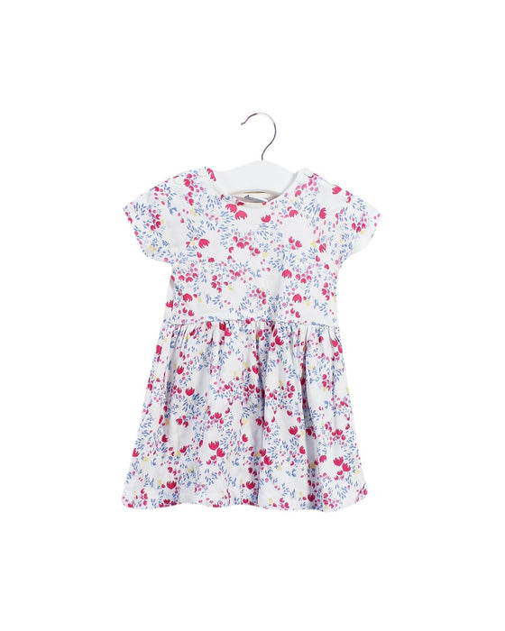 A White Short Sleeve Dresses from Petit Bateau in size 6-12M for girl. (Back View)