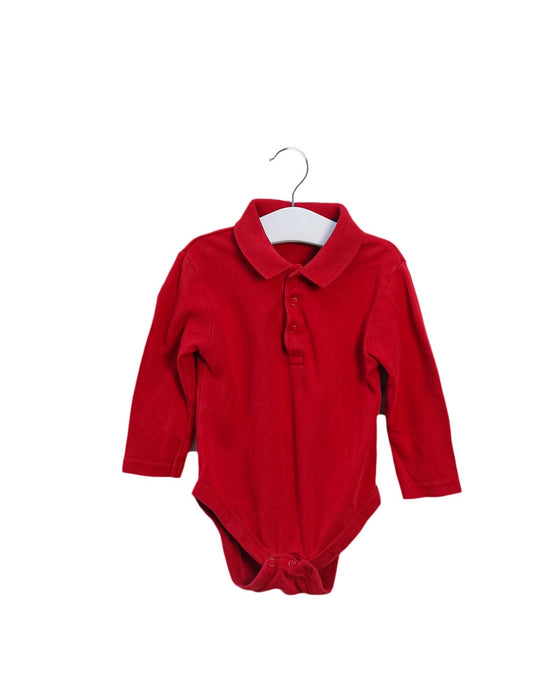 A Red Long Sleeve Bodysuits from Jojo Maman Bébé in size 6-12M for boy. (Back View)
