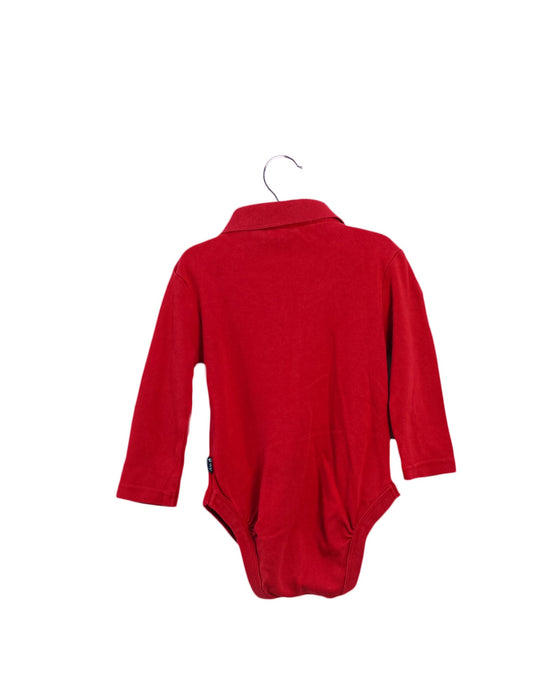 A Red Long Sleeve Bodysuits from Jojo Maman Bébé in size 6-12M for boy. (Front View)