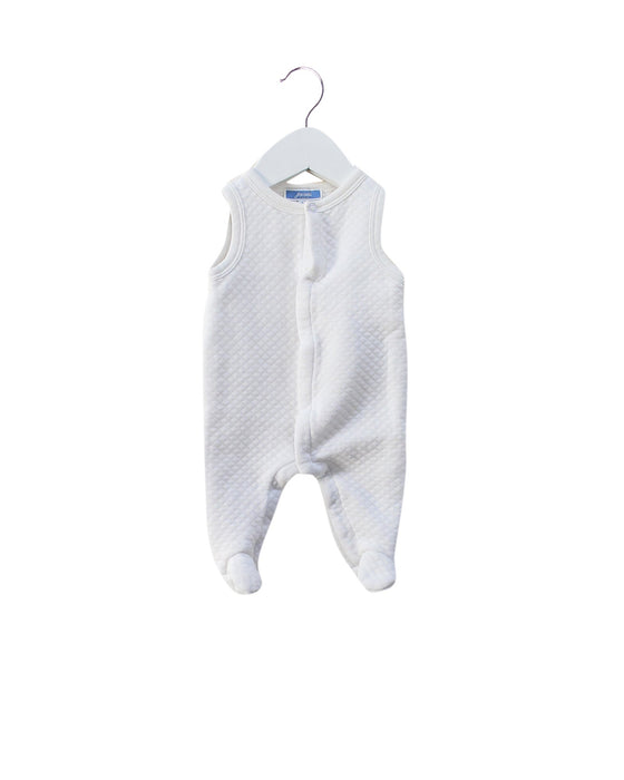 A White Sleeveless Jumpsuits from Jacadi in size 0-3M for boy. (Back View)