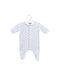 A Blue Long Sleeve Jumpsuits from Petit Bateau in size 0-3M for boy. (Front View)