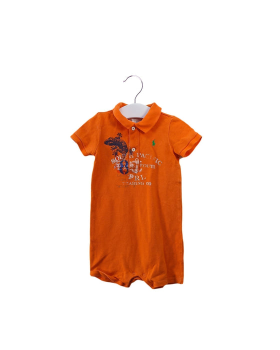 A Orange Short Sleeve Rompers from Ralph Lauren in size 6-12M for boy. (Back View)