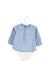 A Blue Long Sleeve Bodysuits from Cyrillus in size 6-12M for boy. (Back View)