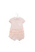 A Pink Short Sleeve Rompers from Chicco in size 6-12M for girl. (Back View)