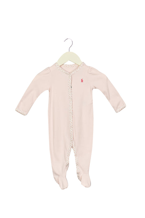 A Pink Long Sleeve Jumpsuits from Ralph Lauren in size 3-6M for girl. (Back View)