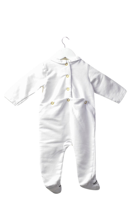 A White Long Sleeve Jumpsuits from Jacadi in size 0-3M for girl. (Front View)