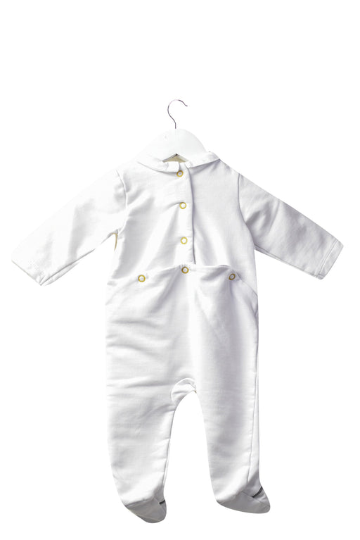 A White Long Sleeve Jumpsuits from Jacadi in size 0-3M for girl. (Front View)
