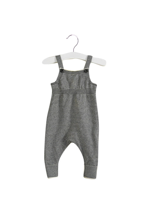 A Grey Long Overalls from Seed in size Newborn for neutral. (Back View)