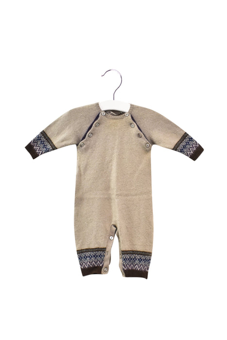 A Beige Long Sleeve Jumpsuits from Caramel Baby & Child in size 3-6M for neutral. (Front View)