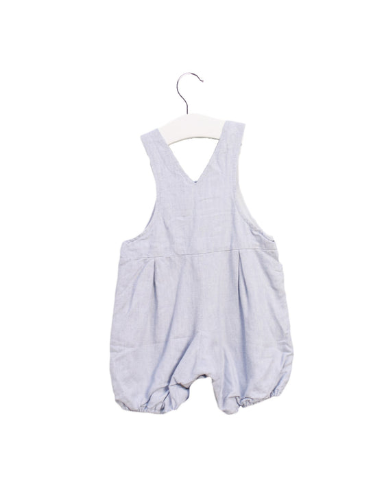 A Blue Overall Shorts from Tartine et Chocolat in size 6-12M for boy. (Back View)