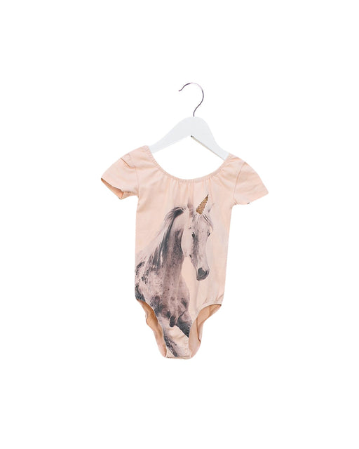 A Pink Short Sleeve Bodysuits from Seed in size 3T for girl. (Front View)