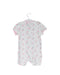 A White Short Sleeve Rompers from Mides in size 0-3M for girl. (Back View)