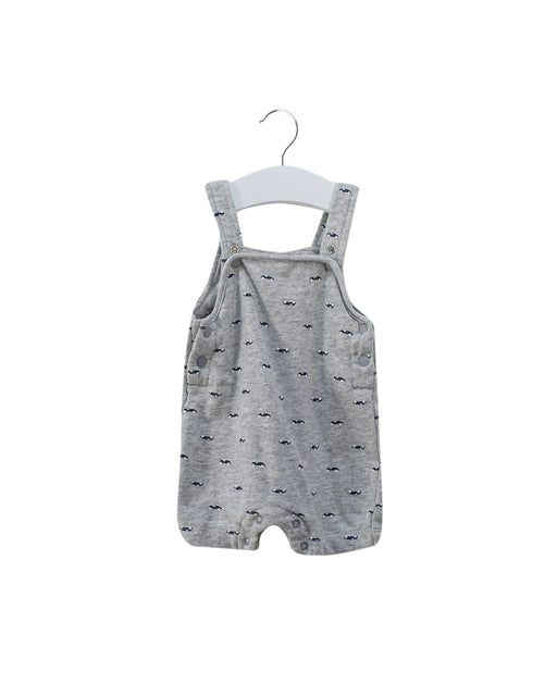 A Grey Sleeveless Rompers from Bout'Chou in size 0-3M for girl. (Back View)