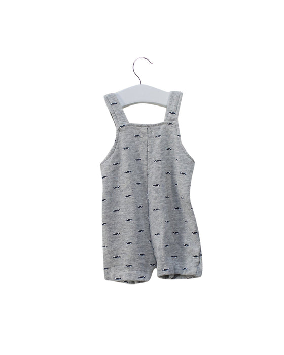 A Grey Sleeveless Rompers from Bout'Chou in size 0-3M for girl. (Back View)