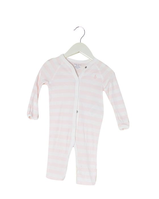 A Pink Long Sleeve Jumpsuits from Ralph Lauren in size 3-6M for girl. (Back View)