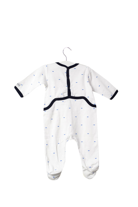 A Yellow Long Sleeve Jumpsuits from Jacadi in size 0-3M for boy. (Back View)