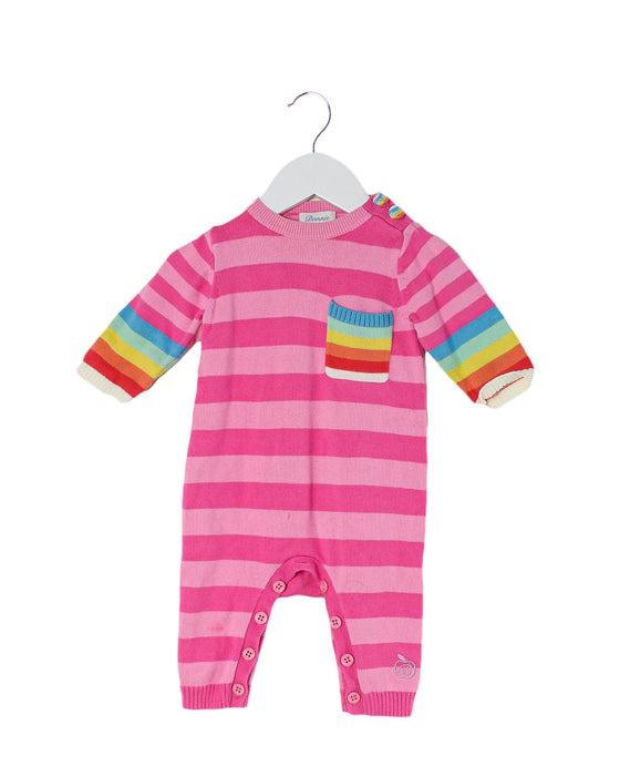 A Pink Long Sleeve Jumpsuits from Bonnie Baby in size 3-6M for girl. (Back View)