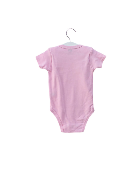 A Pink Short Sleeve Bodysuits from Hudson Baby in size 3-6M for girl. (Back View)