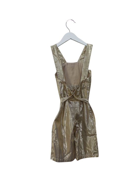 A Gold Sleeveless Jumpsuits from Seed in size 2T for girl. (Back View)
