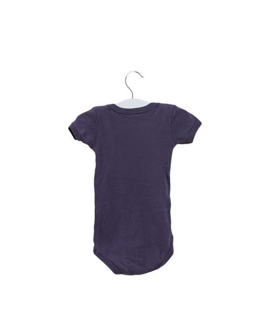 A Purple Short Sleeve Bodysuits from Petit Bateau in size 3-6M for girl. (Front View)