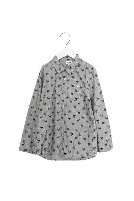 A Navy Shirts from Seed in size 8Y for boy. (Back View)