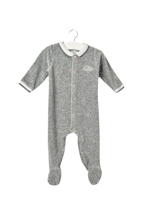 A Grey Long Sleeve Jumpsuits from Jacadi in size 3-6M for boy. (Back View)