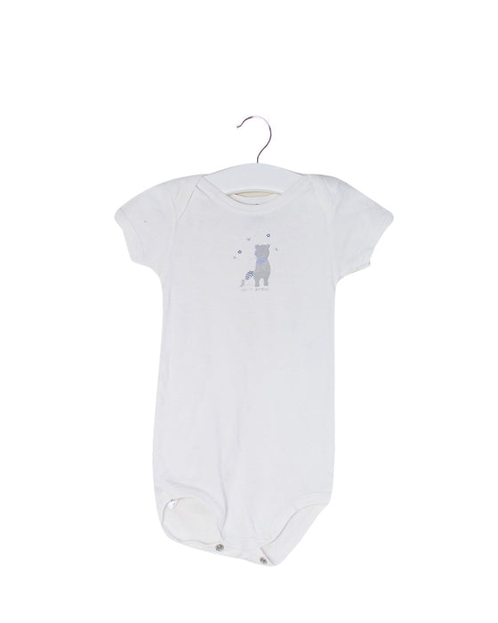 A White Short Sleeve Bodysuits from Petit Bateau in size 6-12M for boy. (Back View)