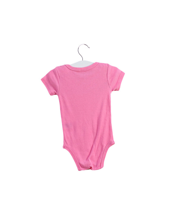 A Pink Short Sleeve Bodysuits from Calvin Klein in size 3-6M for girl. (Front View)