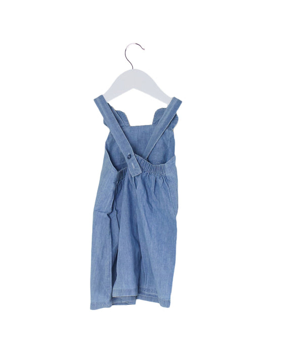 A Blue Overall Dresses from Seed in size 6-12M for girl. (Back View)