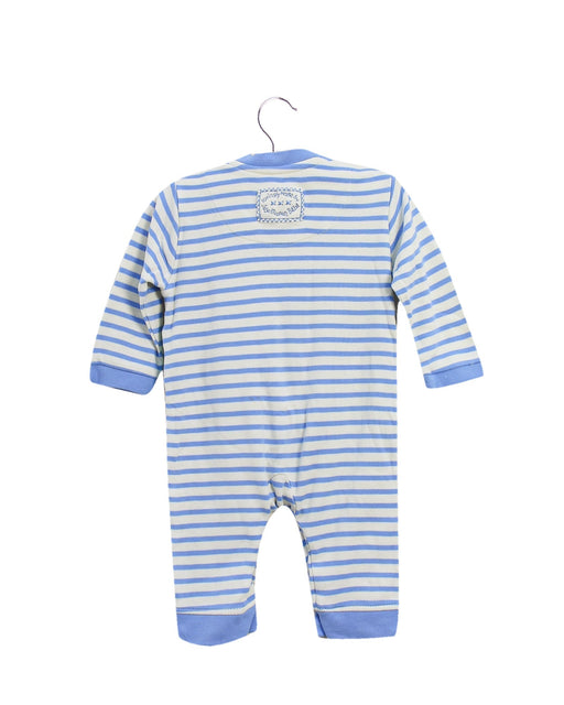 A Blue Long Sleeve Jumpsuits from Jojo Maman Bébé in size 0-3M for girl. (Front View)