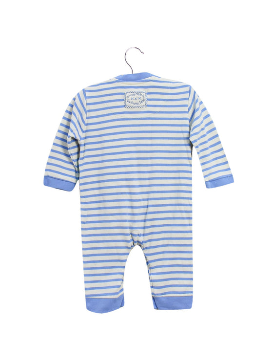 A Blue Long Sleeve Jumpsuits from Jojo Maman Bébé in size 0-3M for girl. (Front View)