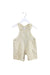 A Ivory Overall Shorts from Jacadi in size 3-6M for boy. (Front View)