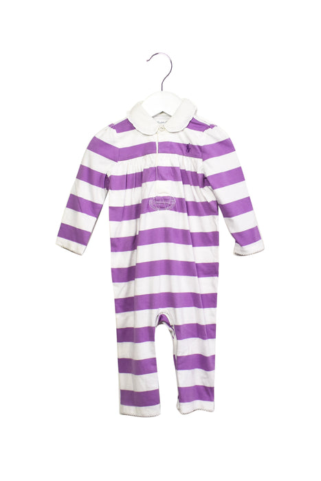 A Purple Long Sleeve Jumpsuits from Ralph Lauren in size 6-12M for girl. (Back View)