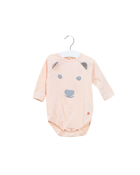 A Pink Long Sleeve Bodysuits from The Bonnie Mob in size 6-12M for girl. (Back View)