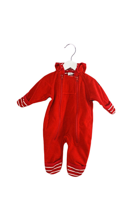 A Red Long Sleeve Jumpsuits from Polarn O. Pyret in size 0-3M for boy. (Back View)